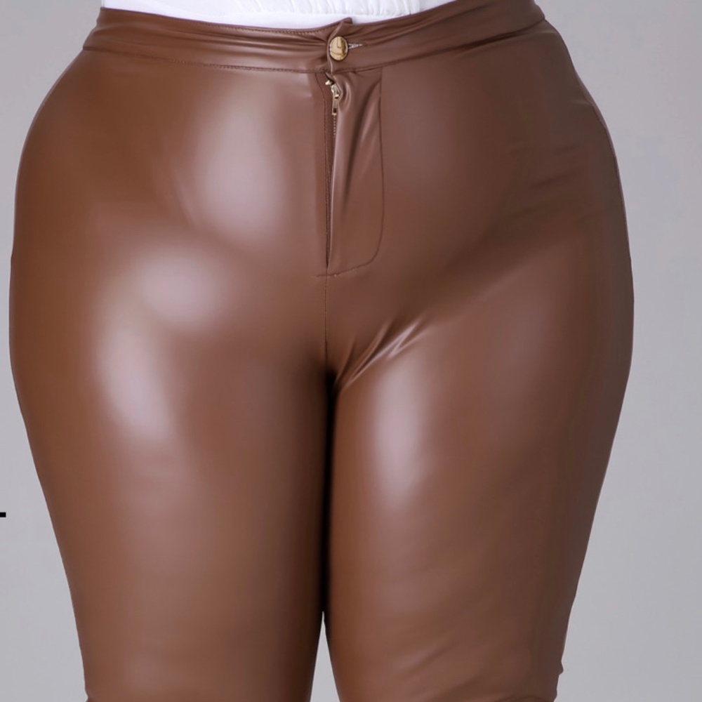 Faux leather pants